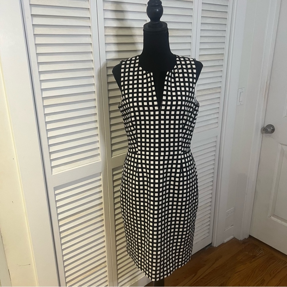 J. Crew Checkered Sheath Dress (Suiting) - Size 6